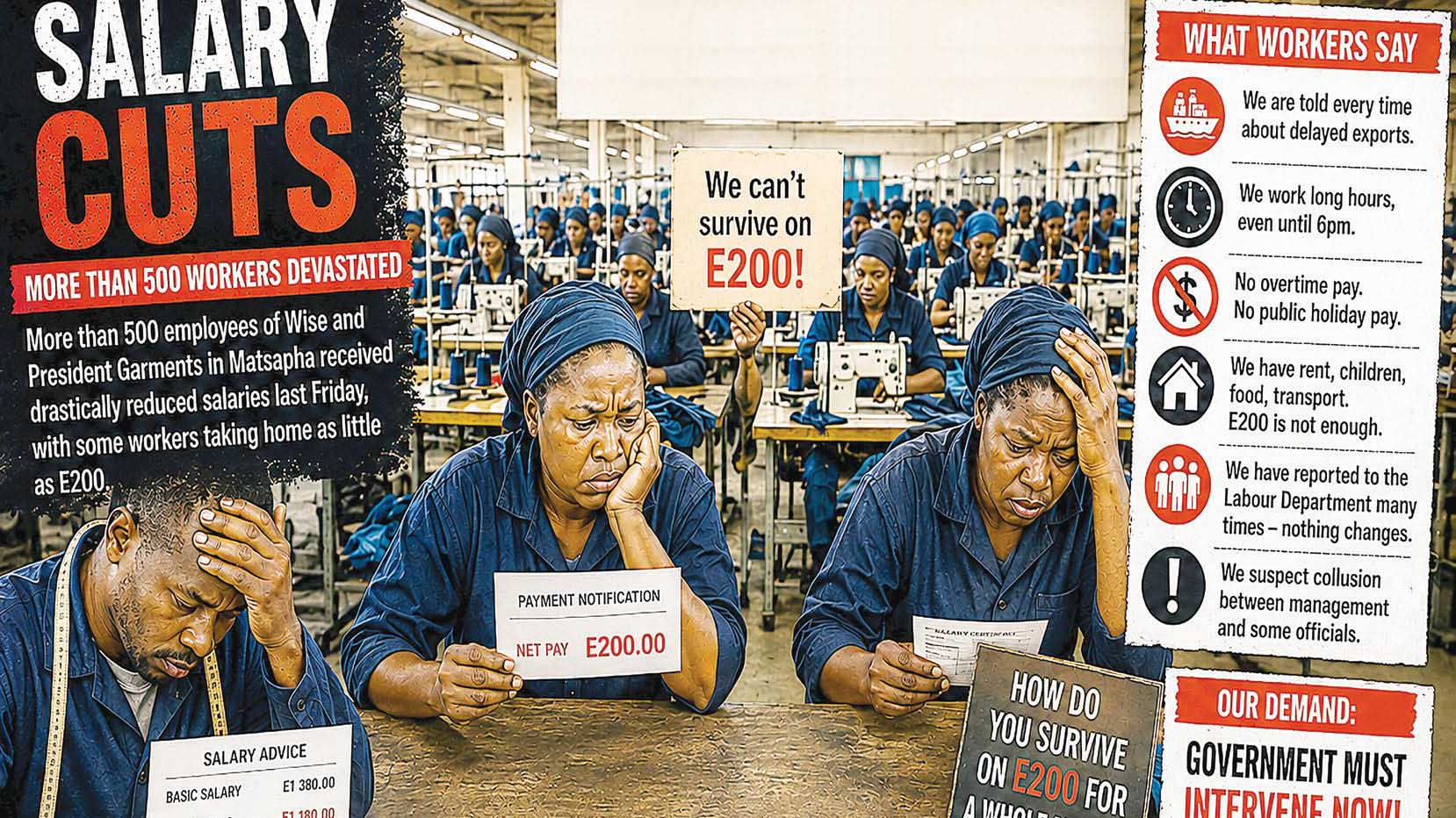 Payday shocker: Textile workers paid as little as E200
